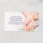 Moderne schoonheid manicure nagels nagelsalon mani visitekaartje (Achterkant)