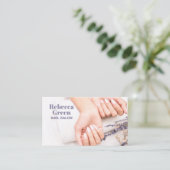 Moderne schoonheid manicure nagels nagelsalon mani visitekaartje (Staand voorkant)