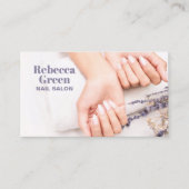 Moderne schoonheid manicure nagels nagelsalon mani visitekaartje (Voorkant)