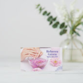 Moderne schoonheid manicure nagels nagelsalon mani visitekaartje (Staand voorkant)