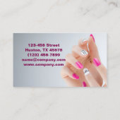 Moderne schoonheid manicurist nail artiest nail sa visitekaartje (Achterkant)