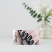 Moderne schoonheid manicurist nail artiest nail sa visitekaartje (Staand voorkant)