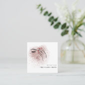 Moderne schoonheids Logo nagels Eyelashes Brows Vierkante Visitekaartje (Staand voorkant)