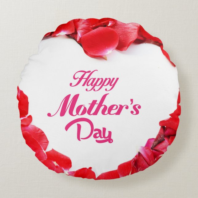 Moderne schoonheidsbloei rond kussen (Voorkant)