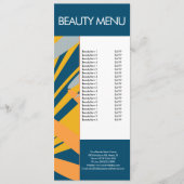 Moderne schoonheidsmake-up Tropisch patroonmenu Menu (Voorkant)