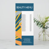 Moderne schoonheidsmake-up Tropisch patroonmenu Menu (Staand voorkant)