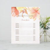 Moderne schoonheidssalon elegante prijslijst flyer (Staand voorkant)