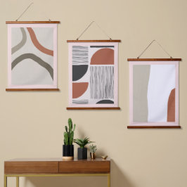 Moderne Schoonheidssalon Hout Overdekte Wandtapijt Hangend Wandkleed