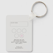 Moderne Schoonheidssalon QR Code Loyalty Bedrijfsk Sleutelhanger (Achterkant)