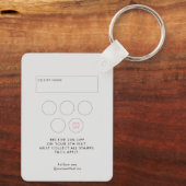 Moderne Schoonheidssalon QR Code Loyalty Bedrijfsk Sleutelhanger (Achterkant)
