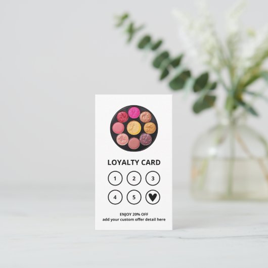 Moderne schoonheidssalon QR Code Loyalty Kaart (Staand voorkant)