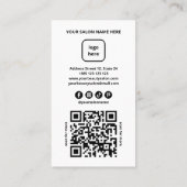 Moderne schoonheidssalon QR Code Loyalty Kaart (Achterkant)