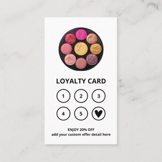 Moderne schoonheidssalon QR Code Loyalty Kaart (Voorkant)