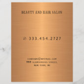 Moderne schoonheidssalon service menu promotionele (Achterkant)