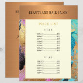 Moderne schoonheidssalon service menu promotionele (Voorkant / Achterkant)