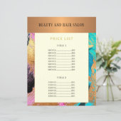 Moderne schoonheidssalon service menu promotionele (Staand voorkant)