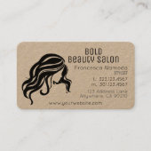 Moderne schoonheidssalon stylist kraftpapier minim visitekaartje (Voorkant)