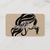 Moderne schoonheidssalon stylist kraftpapier minim visitekaartje (Achterkant)