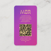 Moderne schoonheidsspecialiste esthetisch roze gou visitekaartje (Achterkant)