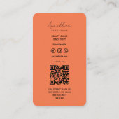 Moderne schoonheidsspecialiste professionele koraa visitekaartje (Achterkant)