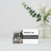 Moderne schoonmaak Bedrijf Foto QR Code Logo Visitekaartje (Staand voorkant)