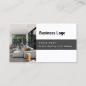 Moderne schoonmaak Bedrijf Foto QR Code Logo Visitekaartje (Voorkant)