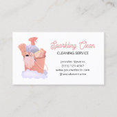 Moderne schoonmaakbenodigdheden schoonmaakservice  visitekaartje (Voorkant)
