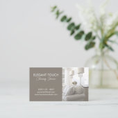 Moderne schoonmaakbeurtservice voor schoonmaakbedr visitekaartje (Staand voorkant)