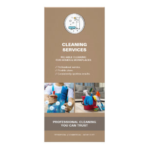 Moderne schoonmaakdienst Rack Card  Reclamekaart