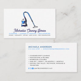 Moderne schoonmaakdienst Social Media Visitekaartje