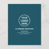 Moderne Schoonmaakdiensten Foto Logo Teal Flyer (Achterkant)