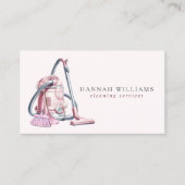 Moderne schoonmaakdiensten Logo Visitekaartje (Voorkant)
