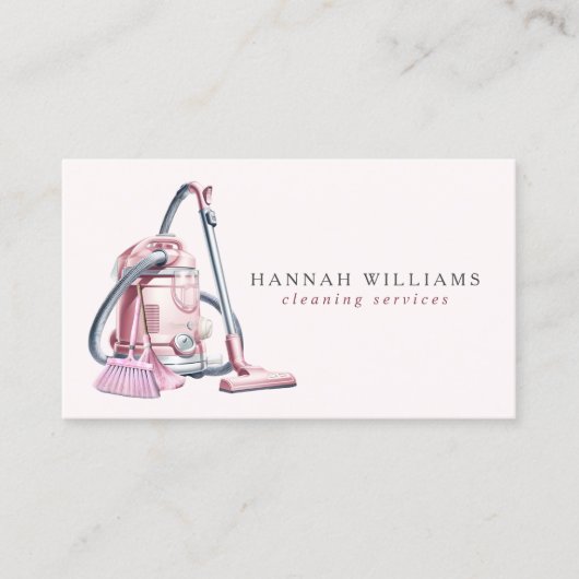 Moderne schoonmaakdiensten Logo Visitekaartje (Voorkant)