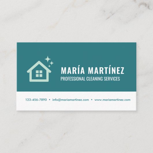 Moderne schoonmaakdiensten QR Code Professional Visitekaartje (Voorkant)