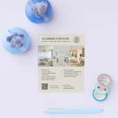 Moderne Schoonmaakdiensten QR Zakelijk Flyer (Enkel)