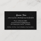 Moderne schoonmaakdiensten voor het Witte Huis Visitekaartje (Achterkant)