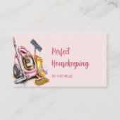 Moderne schoonmaakdiensten voor schoonmaaksters visitekaartje (Voorkant)