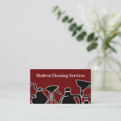 Moderne schoonmaakdiensten voor thuis Kantoor Visitekaartje (Staand voorkant)