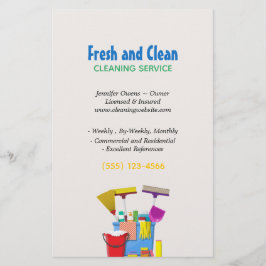 Moderne schoonmaakemmer Huishoudservice Flyer