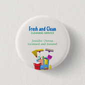 Moderne schoonmaakemmer huishoudservice ronde button 3,2 cm (Voorkant)