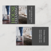 Moderne schoonmaakmachine voor huis visitekaartje (Voorkant / Achterkant)