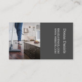 Moderne schoonmaakmachine voor huis visitekaartje (Achterkant)