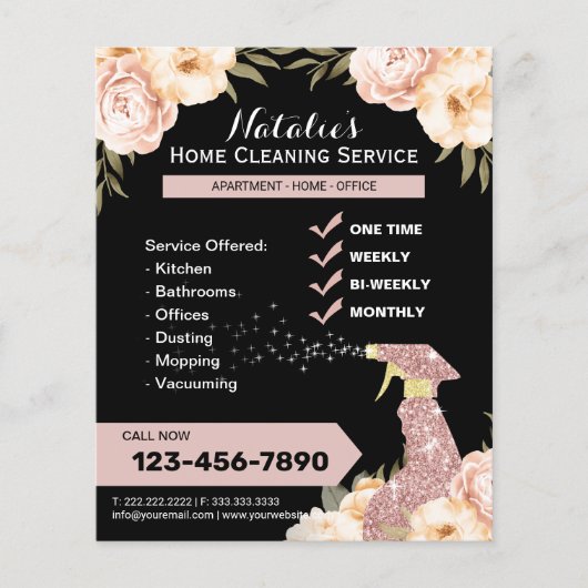 Moderne schoonmaakmaden voor het huis Elegant Flor Flyer (Voorkant)