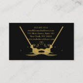 Moderne schoonmaakservice geborsteld zwart metaal  visitekaartje (Achterkant)