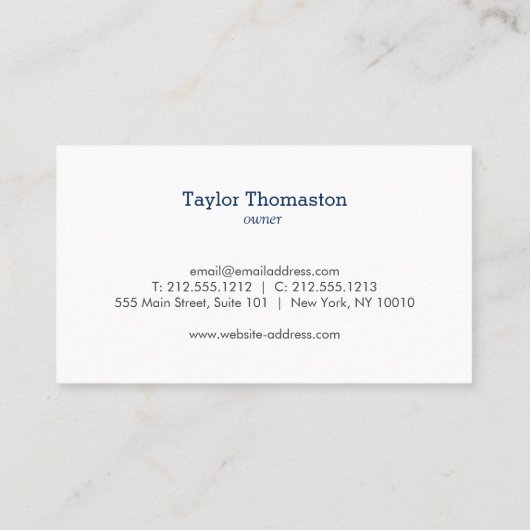 Moderne schoonmaakservice, huishoudster II Visitekaartje (Achterkant)