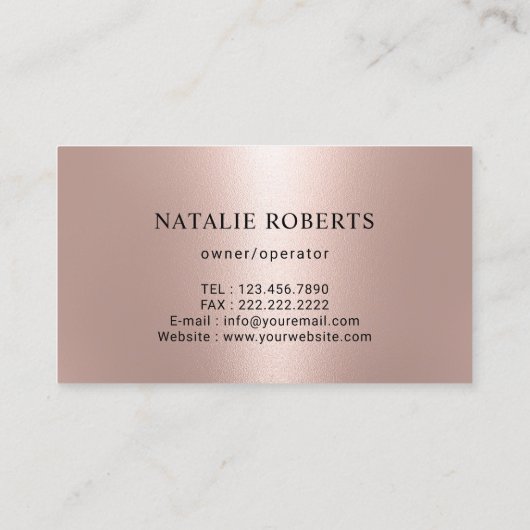 Moderne schoonmaakservice Roos Gold & Black Visitekaartje (Achterkant)