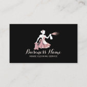 Moderne schoonmaakservice Roos Gold & Black Visitekaartje (Voorkant)