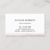 Moderne schoonmaakservice Roos Gold Glitter Visitekaartje (Achterkant)