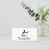 Moderne schoonmaakservice Roos Gold Glitter Visitekaartje (Staand voorkant)