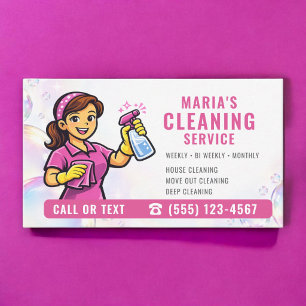 Moderne Schoonmaakservice Visitekaartje